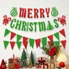 Amazon Fiesta Navideña Feliz Banderines Rojos y Verdes con Purpurina Decoraciones Espirales Toppers para Pasteles