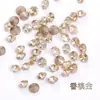 Uñas de celebridad de internet Shi Yue punta inferior diamante ocho grandes ocho pequeños diamantes 33 facetas tridimensionales apiladas joyas de diamante para uñas coloridas full diamond