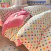 Juego de cuatro piezas de terciopelo de leche clase A invierno doble cara engrosado terciopelo coral ropa de cama para dormitorio estudiantil juego de tres piezas de franela edredón z