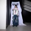Diseño Vintage Parche Agrietado Patchwork Casual Americano Jeans Cimitarra Corte Holgado Pantalones Unisex Casual Versátil