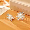 Brincos populares de flor pérola tridimensional, luxo leve com um toque de alta qualidade, estilo minimalista, requintados e modernos, brincos versáteis e elegantes