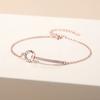 Pulsera de Pareja Mobius Plata Esterlina Diseño Nicho Conmemorativo Sensación Cuerda de Mano Amor Ins Regalo Día de la Gente Joyería