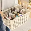 Cesta de almacenamiento para artículos varios y bocadillos transfronterizos, caja organizadora de juguetes, cesta de almacenamiento para gabinete doméstico, cesta perforada para almacenamiento de verduras de cocina
