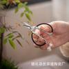 Ceremonia del té excelente tijeras pequeñas tejidas a mano exquisitas tijeras para té tijeras de té de estilo lindo tijeras bordadas para damas accesorios para ceremonia del té