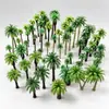 Simulação de Modelo de Mesa de Areia Árvore de Coco Mini Paisagem Micro Tropical Árvore de Paisagismo Ilha Árvore de Coco Árvore de Praia Produto Acabado Feito à Mão