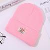 Gorro de Punto con Alfabeto para Hombres y Mujeres, Estilo Nuevo, Cálido Gorro de Punto Transfronterizo para Estudiantes con Etiqueta, Gorro de Otoño e Invierno
