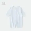 Macacão infantil de algodão fino, sem costuras, respirável, ideal para recém-nascidos, perfeito para engatinhar na primavera e no verão, ideal para a volta às aulas.
