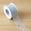 Cinta de gasa con puntos dorados de alta gama para empaque de flores, manualidades de regalos, accesorios para el cabello, moños y repostería