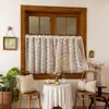 Cortinas Pequeñas con Borlas Estilo Bohemio Europeo y Americano Hechas a Medida, Cortinas Cortas Estilo Granja para Exportación, Cortinas para Café