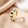 Los Anillos Son un Gran Éxito Más Allá de las Fronteras, con Anillos Abiertos de Esmalte de Puntos, Diseño Retro de Bloques de Color y Accesorios de Joyería de Estilo Bohemio