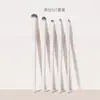 Cangzhou Set de 6 Pinceles para Sombra de Ojos de Cerdas Suaves Maquillaje de Ojos Difuminado Delineador de Ojos Hoja de Gusano Ojos Detalles Pincel Pequeño de Maquillaje