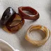 Nuevo Pulsera de Resina para Mujer Acrílico Nicho Versión Ancha Japonés y Coreano Vintage Minimalista Moda Estilo Frío Pulsera de Ámbar