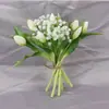 Tulipanes de Goma Suave Acompañados de Gypsophila de Goma Suave, Ramo de Novia, Decoración para el Hogar de Boda, Decoración de Mesa, Fotografía