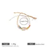 Pulsera de concha tejida con rafia transfronteriza, estilo vacación en la playa, cordón ajustable, accesorio de mano multicolor, al por mayor en stock