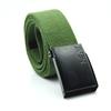 Cinturón de entrega de una pieza para exteriores hebilla militar cinturón de lona de algodón para hombre y mujer cinturón para pantalones de entrenamiento militar para estudiantes hebilla lisa