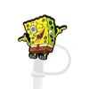 Desenho Animado Série Bob Esponja Fofo Borracha Macia Tampas para Canudo Protetores à Prova de Poeira para Canudos 8/10mm Venda por Atacado em Estoque
