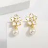 Brincos de Pérola com Doze Deuses Florais Brinco Exclusivo do Deus Flor Guardião Design de Luxo Leve Nicho Brincos Novo Estilo Chinês Joias de Estilo Nacional