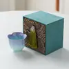 Taza Maestra de Cerámica con Gradiente de Gama Alta para Beber Té, Nueva Taza de Degustación con Esmalte de Cristal Estilo Chino, Juego de Té Kung Fu de Gama Alta