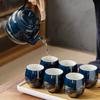 Bule de Cerâmica Transfronteiriço Jilan Bule de Grande Capacidade com Infusor Estilo Japonês Conjunto de Chá com Esmalte Preto para Uso Doméstico Bule Único