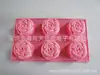 86614017 molde de bolo de silicone quadrado com seis furos rosa prato de bolo