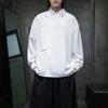 Outono 2024 Novo Estilo Chinês Moda Nacional Retro Estilo Chinês Roupa Masculina Retro Moda Bordada Casual Camisa de Manga Longa com Fivela