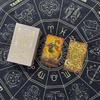 Baralho de Tarot Dourado Waite Carta de Tarot Tarot Impressão Colorida Carta de Tarot PVC Impermeável Jogo de Mesa de Tarot Toalha de Mesa