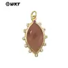 WT-P1975 Retro Clásico Forma de Ojo Borde de Circonita Piedra de Color Collar Pulsera Accesorios para Niña