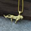 Personalidad dominante hip-hop tigre colgante para hombre Europa y Estados Unidos moda caliente ins tendencia animal titanio acero collar venta directa