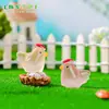 Paisaje en miniatura, paisajismo con musgo para jardinería, accesorios decorativos hechos a mano para bricolaje, figuras de animales lindas, luces nocturnas brillantes