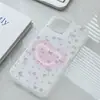 Diseño de lazo con forma de corazón morado, adecuado para iPhone 17 Pro Max y Apple 16 Pro, funda de teléfono con acabado mate, serie 17/16, a prueba de caídas