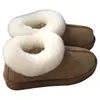 Primer Encuentro Ji Suela Gruesa 2026 Botas de Nieve Nuevas para Mujer Cuero Piel Integrada Invierno Aterciopelado Espesado Antideslizantes del Noreste Botines Cortos
