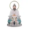 Estátua dos Três Puros da Divindade Suprema Taoísta, Estátua de Resina dos Três Puros Taoístas, Divindade Ancestral Taoísta, Mestre Celestial Primordial, Estátua do Mestre Celestial Lingbao