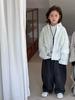 [Liquidación] Camisas de Color Sólido para Niños y Niñas de Otoño Nuevas, Chaqueta de Camisa Versátil y Moderna de Dos Piezas Falsas