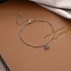 Pulsera Azul Cola de Pez para Estudiantes Mujeres Estilo Coreano Simple Celebridad de Internet Diseño de Nicho Pulsera Estilo Frío Combinable