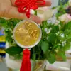 Año del Caballo Lámina de Oro Imitación Monedas de Oro de la Suerte para Atraer Riqueza y Fortuna, Colgante para Coche para Atraer Riqueza, Borla de Nudo Chino para Atraer Riqueza