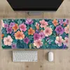 Alfombrilla de Ratón para Juego de Escritorio de Aprendizaje con Patrón de Flores Gruesa Antideslizante Teclado Pad de Oficina Bloqueo de Borde Extra Grande al por Mayor