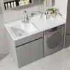 Gabinete de lavandería para balcón con fregadero integrado y tabla de lavar, gabinete para lavadora de carga frontal, combinación de gabinetes de baño, venta al por mayor de fábrica