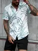 26 Estilos Transfronteriza Tallas Grandes Verano Camisa de Manga Corta para Hombre Estampado 3D Moda Casual