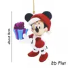 Decoração Pendente de Árvore de Natal de Acrílico Dupla Face Desenho Animado de Natal Fofo Pendente de Carro Novo Produto Transfronteiriço
