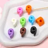 Cuentas digitales acrílicas con gran agujero para pulseras y collares, hechas a mano, para manualidades
