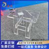 Muebles Acrílicos Personalizados, Taburete Transparente para Cambiarse los Zapatos, Taburete de Cama para el Hogar, Silla Pequeña Simple para Dormitorio, Muebles de Hogar de Vidrio