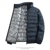 Material de grafeno cálido versátil casual ligero chaqueta abrigo de algodón estilo padre de mediana edad abrigo de algodón soporta impresión