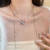 Una variedad de métodos de uso ~ cadena de clavícula con borla de mariposa para mujer, estilo frío ins, accesorios de alta gama, temperamento suave, collar de influencer
