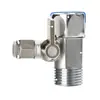 Accesorios de tres vías para purificador de agua 2 puntos 3 puntos entrada de agua válvula de tres vías latón unido 4 vueltas 2 válvulas metálicas 4 vueltas