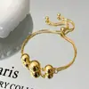 Pulsera Retro Francesa de Bolas Redondas Grandes y Pequeñas de Alta Gama Diseño de Temperamento de Nicho Versátil para el Día a Día Pulsera Personalizada de Lujo Ligero