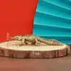 Adorno de Cocodrilo de Cobre Sólido, Quemador de Incienso de Cocodrilo de Cobre Sólido, Cocodrilo Grande Realista, Mascota de Té de Cocodrilo Gigante, Adorno de Escritorio, Artículos de Cobre