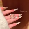 Pendientes de anillo liso exagerado con aguja de plata S925 de estilo europeo y americano para mujer, pendientes de temperamento simple Joker de lujo ligero de alta gama, venta al por mayor