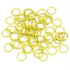 Anéis Circulares Coloridos, Anéis Simples e Duplos, Acessórios para Joias DIY Feitos à Mão, Anéis Circulares Fechados Coloridos, Pulseiras com Contas de Anel Único, Ferro Feito à Mão