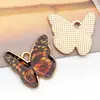 Venta Directa de Fábrica de Llaveros, Collares, Pulseras, Colgantes y Accesorios DIY de Mariposas de Esmalte Colorido de 20 Estilos Transfronterizos