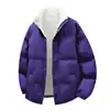 Chamarra de algodón con forro polar, cuello alto, logo personalizable, tamaño europeo transfronterizo, para hombres y mujeres, corte holgado, de invierno, para parejas, chamarra de algodón gruesa para hombre